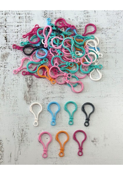 Amigurumi Plastik Kanca Anahtarlık 10 Adet Karışık Renk