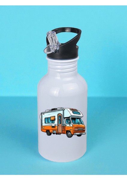 Karavan Teması Matara Suluk 600 ml - Sporcu Suluğu, Büyük Suluk, Spor Matara, Sporcu Sulukları