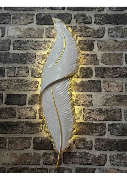 Dekoratif Pilli LED Tüy Aplik | Duvar Aydınlatma & Gece Lambası | Işıklı Duvar Dekoru modelleri