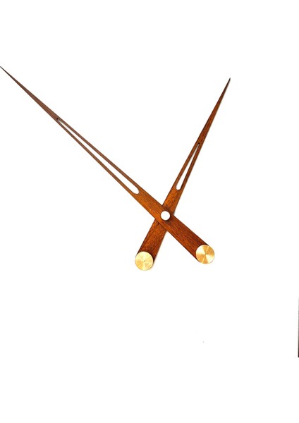 35 cm Orta Boy Kahverengi Ceviz Akrep Yelkovan, Yüksek Torklu, Saniyesiz Model