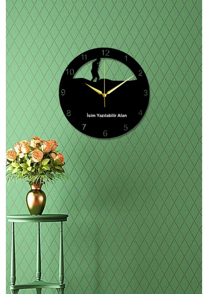 Atatürk Temalı Ahşap Duvar Saati 40X40CM, Yazdırılabilir, Şık ve Kaliteli Tasarım fiyatları