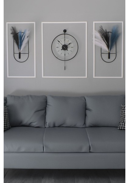 Modern Siyah Oval Metal Duvar Çiçeklik, Şık ve Dekoratif Tasarım