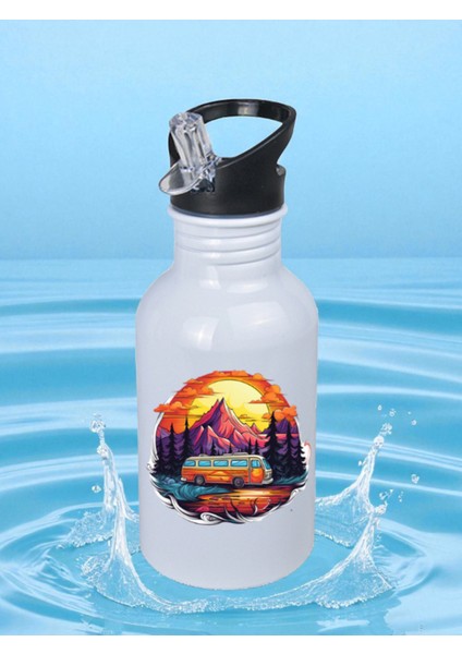 Karavan Tatil Matara Suluk 600 ml - Çocuk Suluk Matara, Çocuk Su Matarası