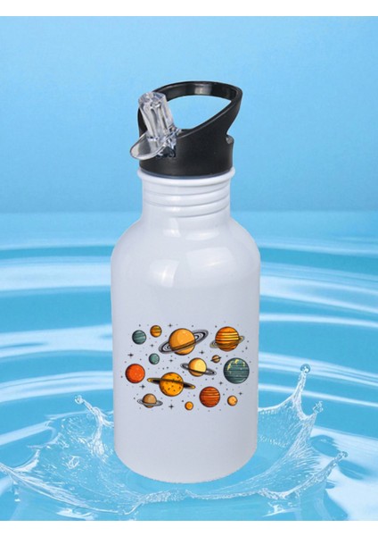Gezegenler Matara Suluk 600 ml - Çocuk Suluk Matara, Çocuk Su Matarası
