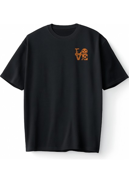 Halloween Love Cadılar Bayramı Oversize Unisex Tişört T-Shirt