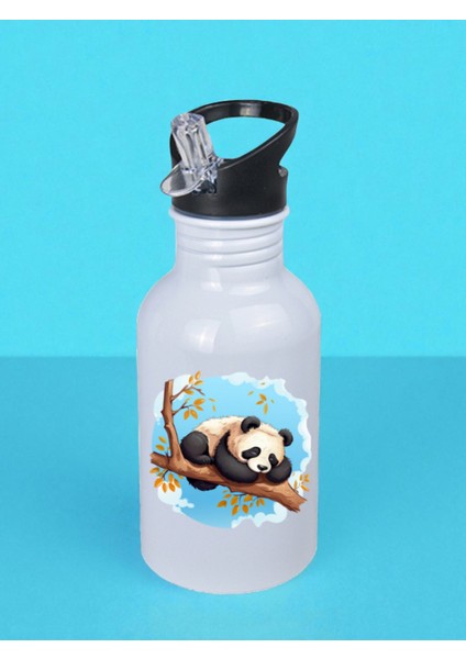 Ağaçta Pandalı Matara Suluk 600 ml - Sporcu Suluğu, Büyük Suluk, Spor Matara, Sporcu Sulukları