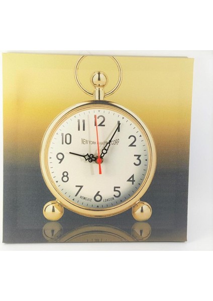 Şık Sarı Kanvas Resim ve Saat Kombini, Dekorasyona Renk Katın