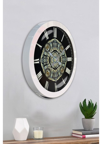 36 cm Beyaz Metal Osmanlı Desenli Duvar Saati, Şık ve Şık Tasarım fırsatları