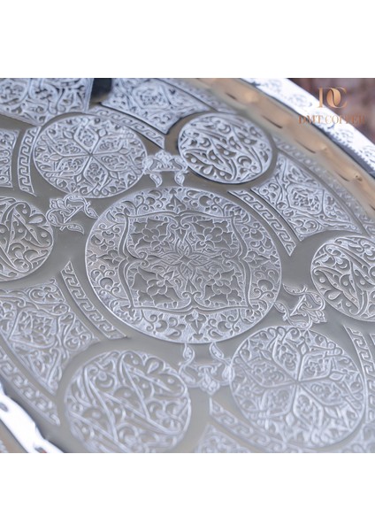 Dmt Gaziantep Bakır 42,5 cm Osmanlı El Işi Sunum Tepsi Kına Tepsisi 42.5CMX28CM fiyatları