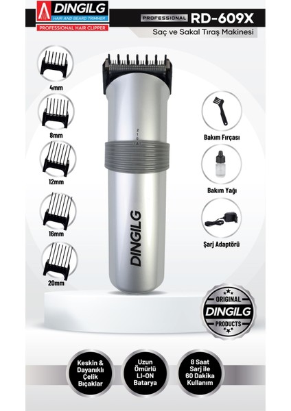 Güçlü ve Kullanışlı Şarjlı Çok Fonksiyonlu Tıraş ve Bakım Seti