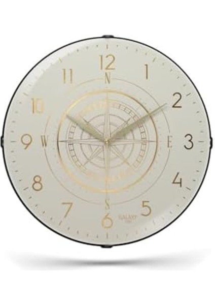 Renkli Bombeli Cam Duvar Saati, Krem, 35 Cm, Şık ve Modern Tasarım modelleri