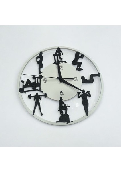 Beyaz Spor Hareketleri Tasarımlı Şık ve Modern Saat