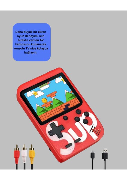 400 Oyunlu Taşınabilir Retro El Konsolu fırsatları