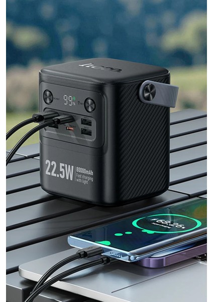 Hoco. J152 Tough 80.000 Mah Dijital Göstergeli Pd 20W LED Işıklı Powerbank - Siyah fırsatları
