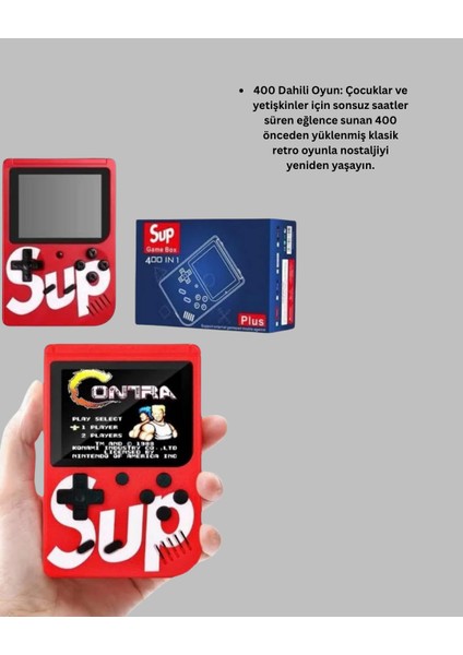 400 Oyunlu Taşınabilir Retro El Konsolu indirimleri