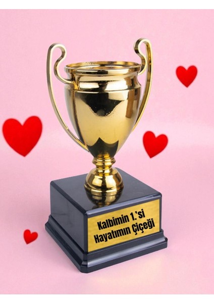 Çiçek Yazılı 23 cm Hediyelik - Erkek Çocuğa Doğum Günü Hediyesi, Baba Hediye, Arkadaş Hediyeleri