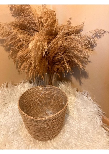 V Şeklinde Hasır Kalın Örgü Içi Poşetli Saksılık En Büyük Boy modelleri