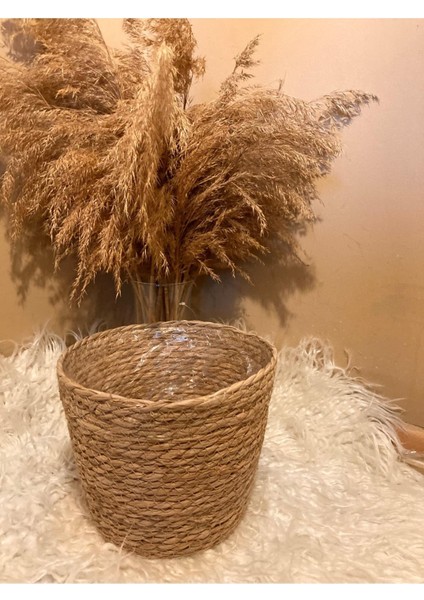 V Şeklinde Hasır Kalın Örgü Içi Poşetli Saksılık En Büyük Boy indirimleri