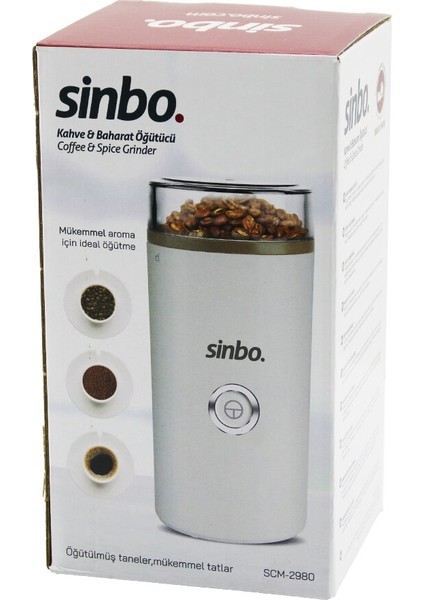 Baharat Öğütücü Maki̇ne Biçakli Çeli̇k Öğütme Haznesi̇ 70GR Öğütme Ac MOTOR=180W SCM-2980