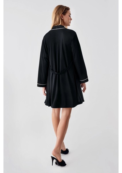 Freshness 324 Kadın 4'lü Sabahlıklı Şorlu Pijama Takımı