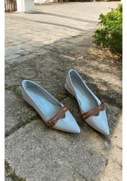 Kadın Hakiki Deri Çift Toka Detaylı Özel Tasarım Rahat Şık Siyah Babet modelleri