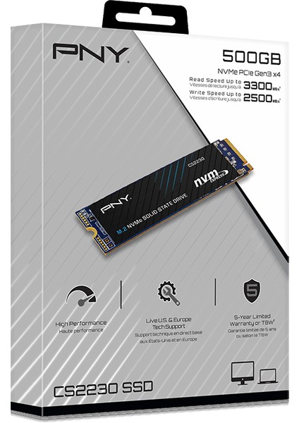Pny CS2230 500 GB 3300/2500 Nvme Pcıe M.2 SSD (M280CS2230-500-RB) modelleri
