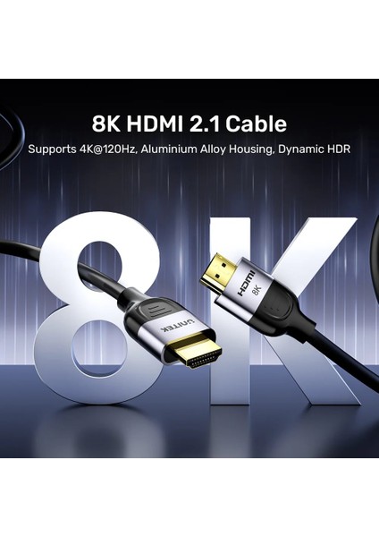 Unıtek Hdmı2.1 Kablo 5mt 8K&amp;60Hz (C11086GY-5M) fiyatları