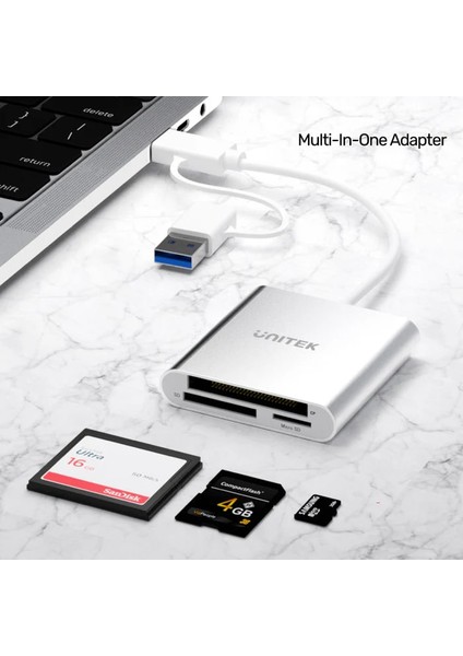 Unıtek Usb-C/a To Hafıza Kart Okuyucu Sd/cf/mıcro Sd 5gbps (Y-9313D) modelleri