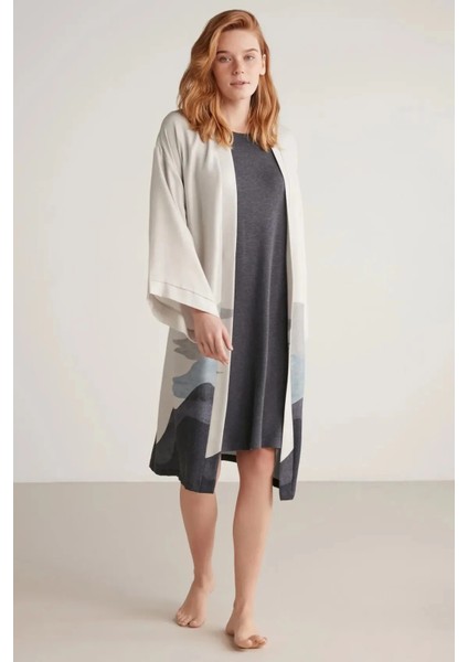 Nautıca W605 Kadın Kısa Gecelik ve Sabahlık Takımı