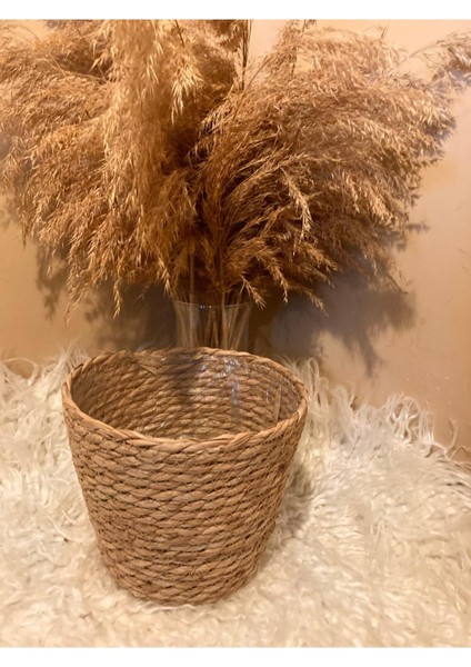 V Şeklinde Hasır Kalın Örgü Içi Poşetli Saksılık Büyük Boy fiyatları