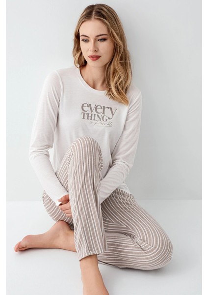 Arnetta 3424-S Kadın Uzun Kol Pijama Takım
