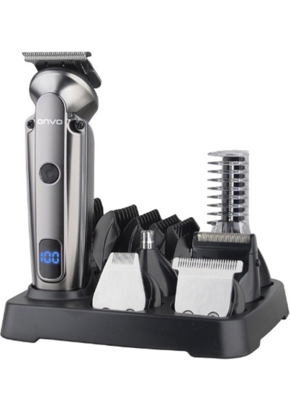 Çok Fonksiyonlu Erkek Bakım Seti, Saç, Sakal ve Vücut Bakımı, Gri Renk