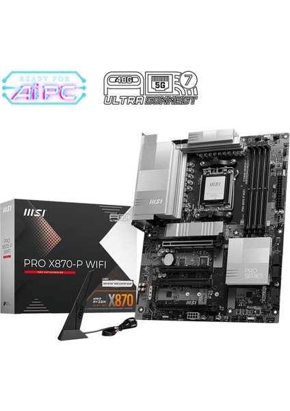 Msı Pro X870-P Wıfı Amd X870 Soket Am5 Ddr5 8200