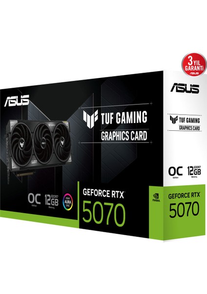 Asus Tuf Gamıng Geforce Rtx 5070 12GB TUF-RTX5070-O12G-GAMING Gddr7 Oc Edıtıon Gamıng Ekran Kartı