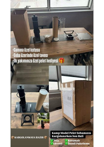 Kamp Pelet Soba / Taşınabilir Kokusuz ve Külsüz Isıtıcı / Kamp ve Bahçe Isıtıcısı modelleri