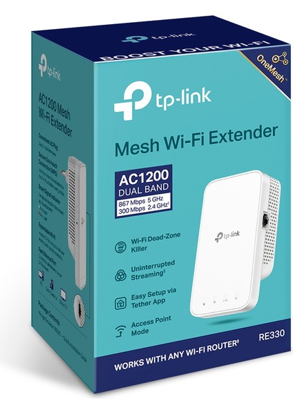 Tp-Lınk RE330 AC1200 Dual Band Prız Tıpı Mesh Wı-Fı Extender indirimleri