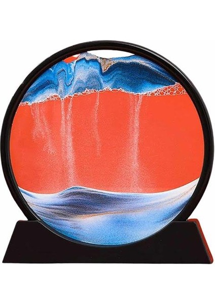 Depomix Kum Saati Yuvarlak Şık Kum Tablosu Dekoratif Kum Sulu Kum Saati