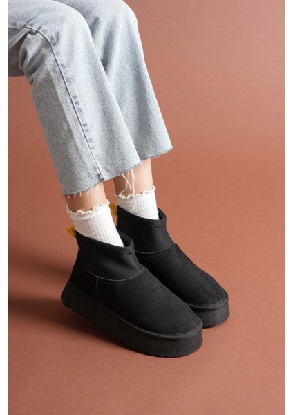 Cuen Siyah Süet Bot indirimleri