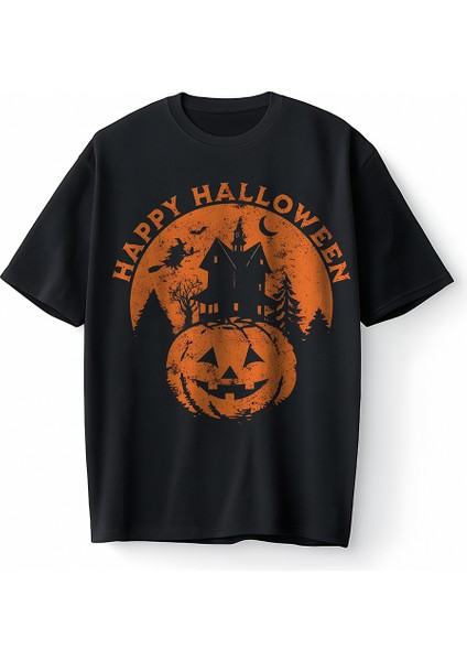 Happy Halloween Oversize Unisex Tişört T-Shirt