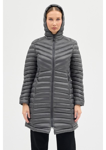 umbia Omnı Heat Termal Dar Kesim Gri Kadın Kaban