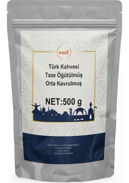 Türk Kahvesi – Orta Kavrulmuş ve Taze Öğütülmüş 500gr - Zipli Ambalaj