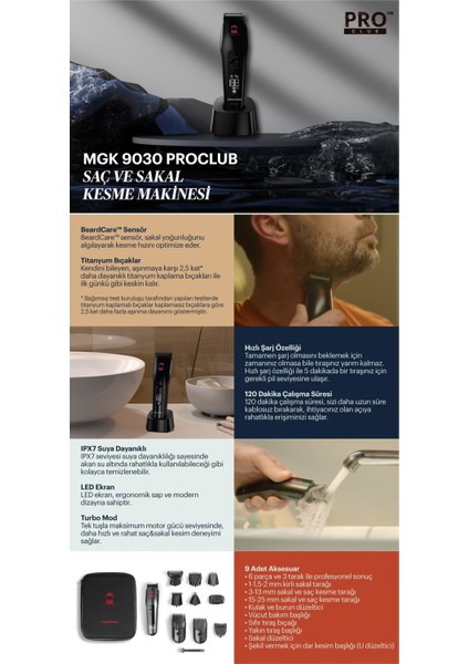 Saç ve Sakal Şekillendirici Erkek Bakım Seti, Beyaz, Şık ve Kullanışlı Ürün