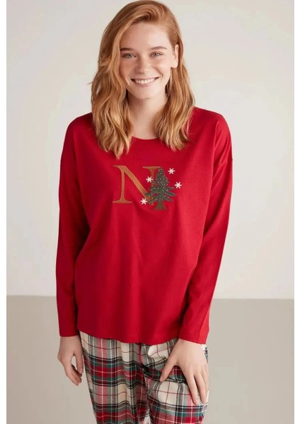 Nautıca W606 Kadın Uzun Kollu Ekoseli Pijama Takımı fiyatları