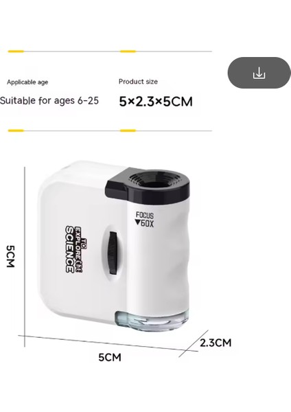 Öğrenciler Için Cep LED Işıklı Mini Oyuncak Çocuk Mikroskop modelleri