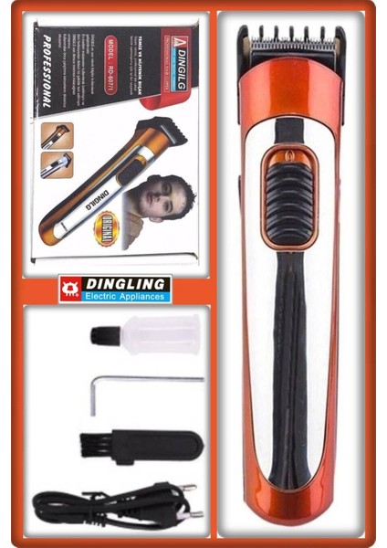 Kablosuz Profesyonel Saç Kesme Makinesi, Şarjlı, Garantili, Turuncu