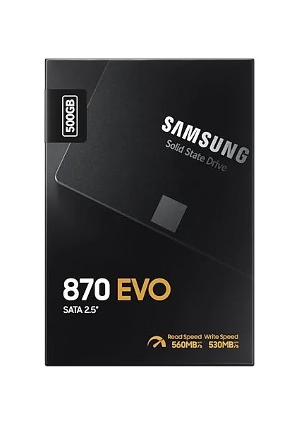 500GB Samsung 870 560/530MB/S Evo MZ-77E500BW SSD (Resmi Distribütör Garantili)