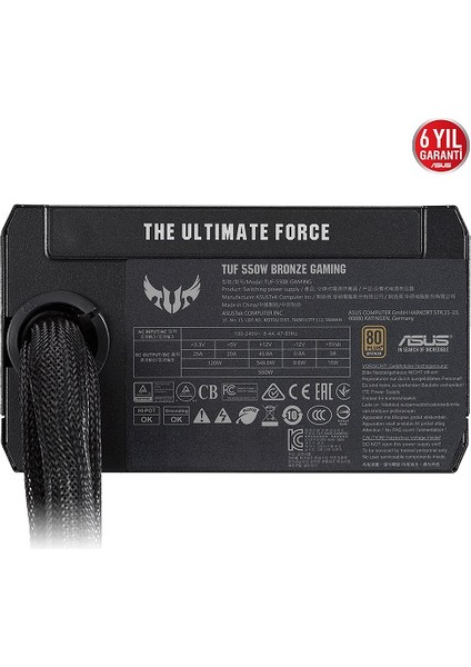 Asus Tuf Gamıng 550B 80+Bronze 550W Güç Kaynağı