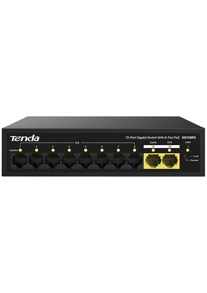 Tenda SG110PC 10PORT Gıgabıt 10/100/1000 Poe+ Swıtch