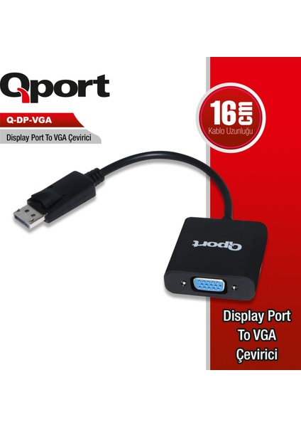 Qport Q-Dp-Vga Dp To VGA Çevirici fiyatları