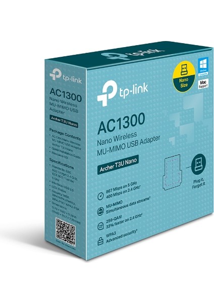 Tp-Lınk Archer T3U Nano 1300MBPS Dual Band Adaptör fiyatları